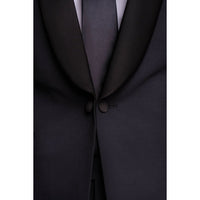Aspen - Blazer de esmoquin azul marino liso para hombre