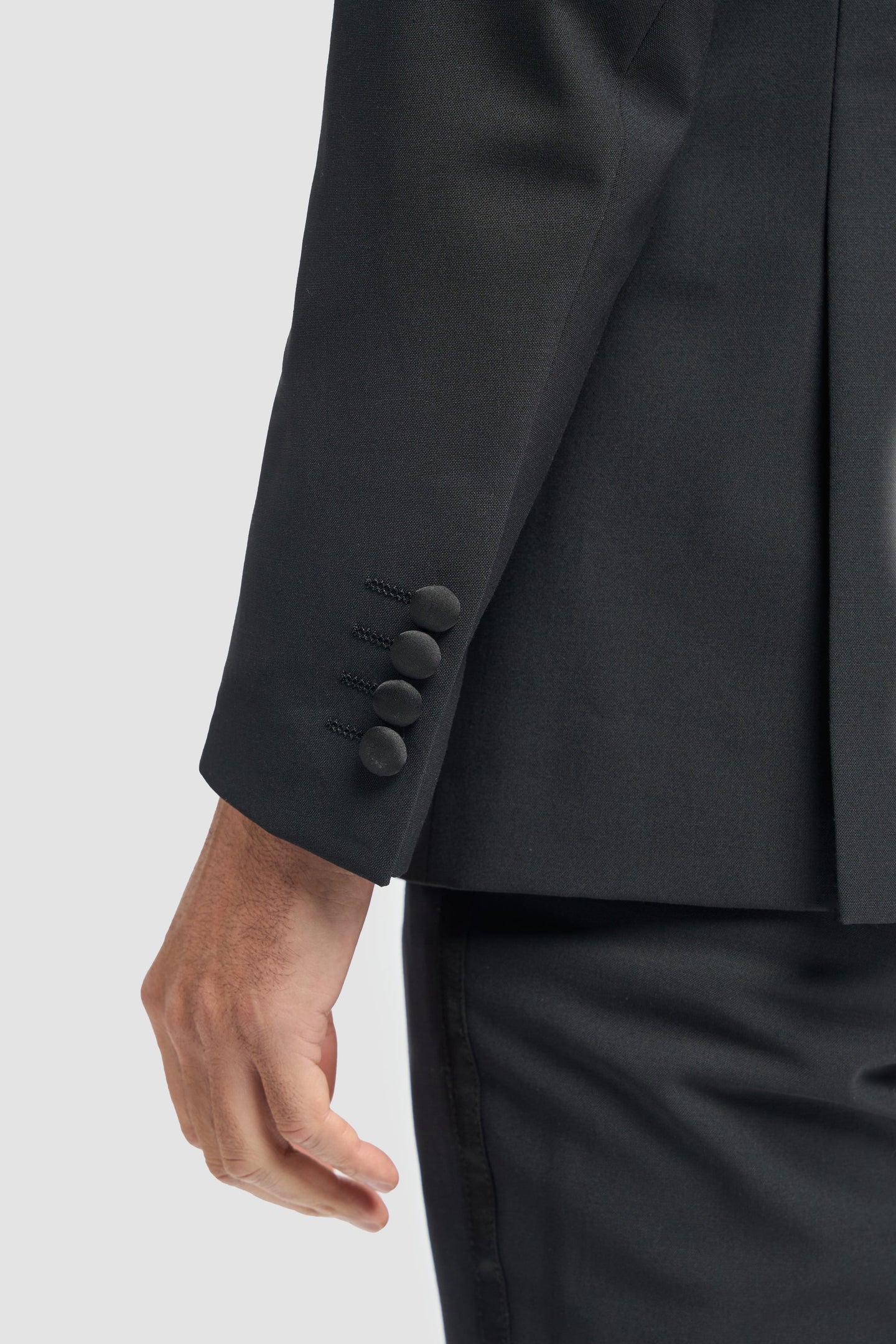 Aspen - Traje de esmoquin negro de dos piezas para hombre, ideal para bodas.