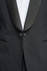 Aspen - Traje de esmoquin negro de dos piezas para hombre, ideal para bodas.
