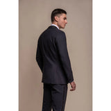 Aspen - Traje de boda de dos piezas azul marino para hombre