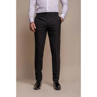 Aspen - Pantalones clásicos negros lisos para hombre