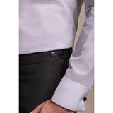 Aspen - Pantalones clásicos negros lisos para hombre