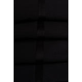 Aspen - Pantalones clásicos negros lisos para hombre