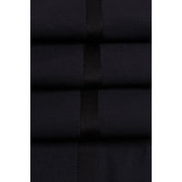 Aspen - Pantalones clásicos azul marino lisos para hombre