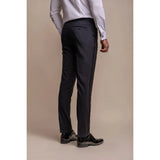 Aspen - Pantalones clásicos azul marino lisos para hombre