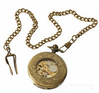Reloj de bolsillo mecánico vintage Peaky Blinders - Dorado