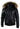 Chaqueta bomber de cuero con capucha de piel auténtica para hombre, color negro, acolchada.