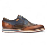 Avila - Zapatos brogue de cuero con cordones color marrón coñac para hombre