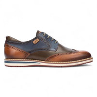 Avila - Zapatos brogue de cuero con cordones color marrón coñac para hombre