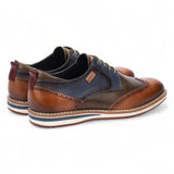 Avila - Zapatos brogue de cuero con cordones color marrón coñac para hombre