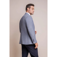 Baresi - Blazer de verano para hombre a cuadros azules