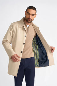 Barracuda - Gabardina clásica ligera para hombre, color beige