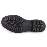 Beau - Botas Chelsea de piel marrón con cordones y cremallera lateral para hombre