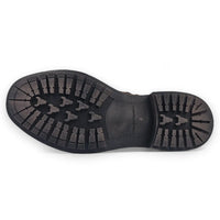 Beau - Botas Chelsea de piel marrón con cordones y cremallera lateral para hombre