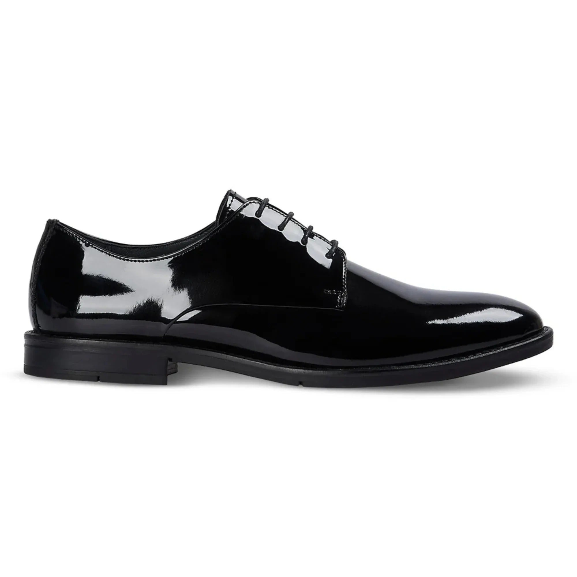 Beaumont - Zapatos Derby de hombre de charol negro