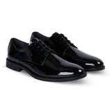 Beaumont - Zapatos Derby de hombre de charol negro