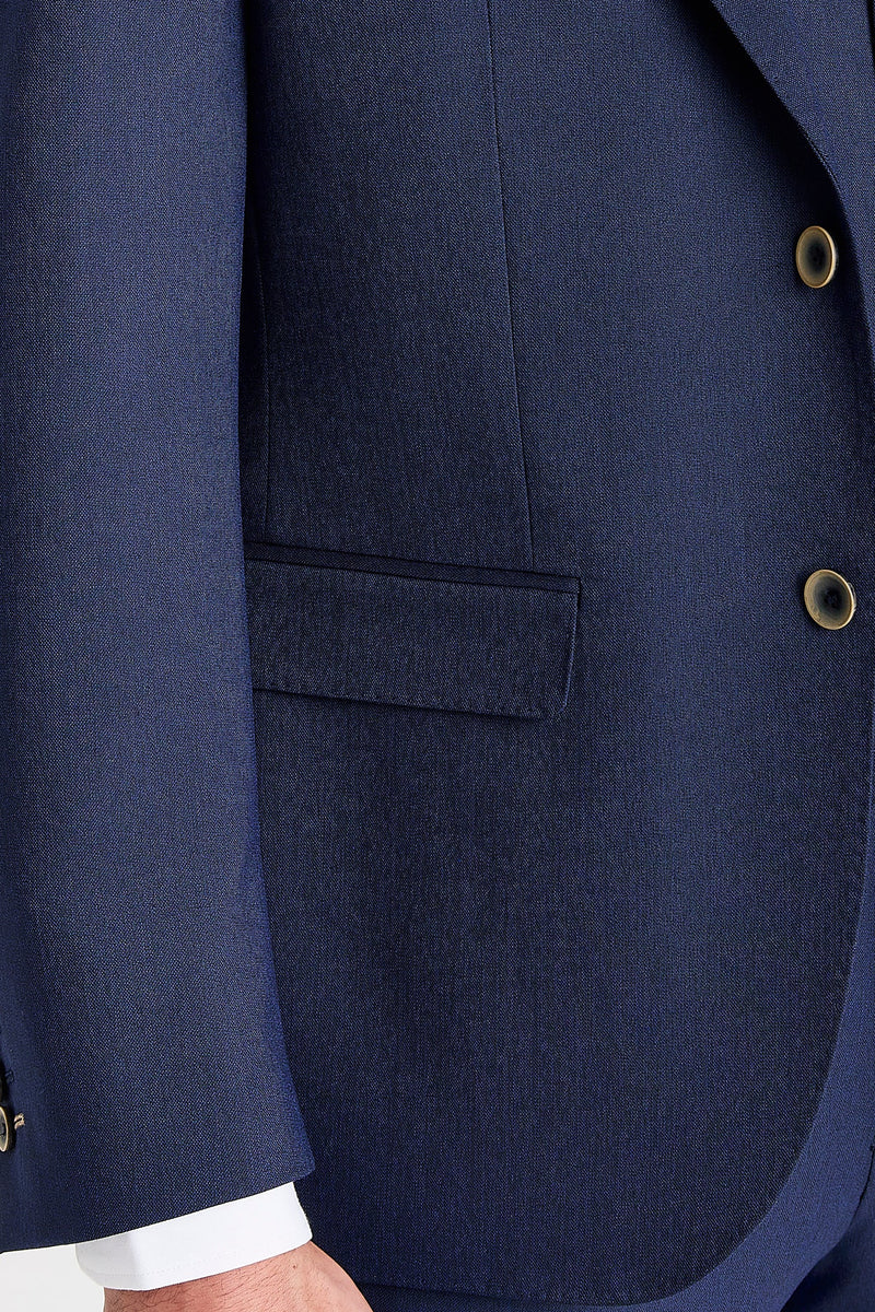 Belmont - Traje clásico de boda de 3 piezas azul marino para hombre