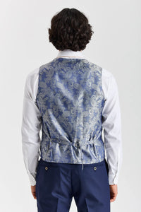Belmont - Traje clásico de boda de 3 piezas azul marino para hombre