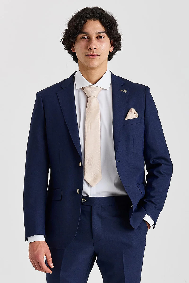 Belmont - Blazer azul marino de corte entallado para hombre