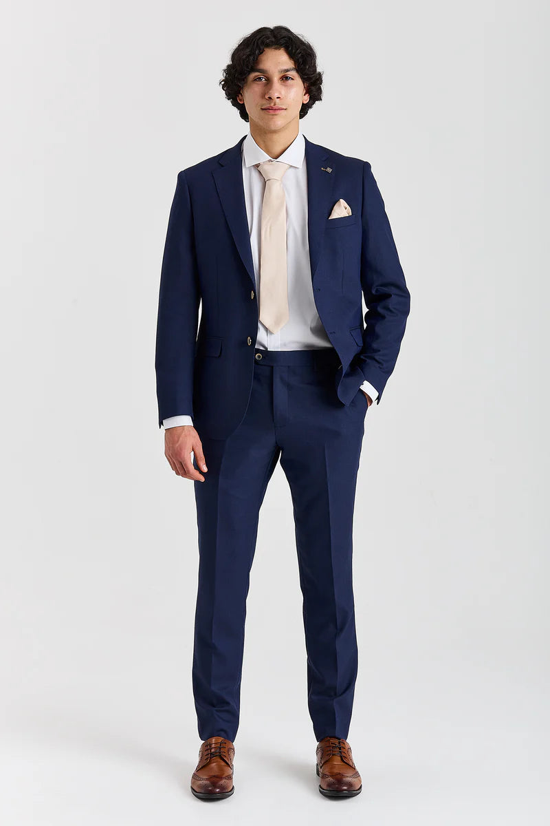 Belmont - Blazer azul marino de corte entallado para hombre