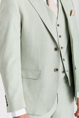Belmont - Traje de boda de 3 piezas en color verde salvia para hombre