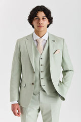 Belmont - Traje de boda de 3 piezas en color verde salvia para hombre