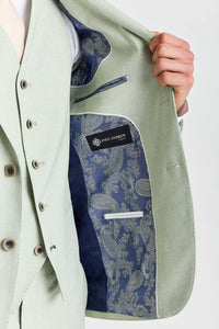 Belmont - Traje de boda de 3 piezas en color verde salvia para hombre