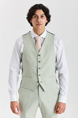 Belmont - Traje de boda de 3 piezas en color verde salvia para hombre