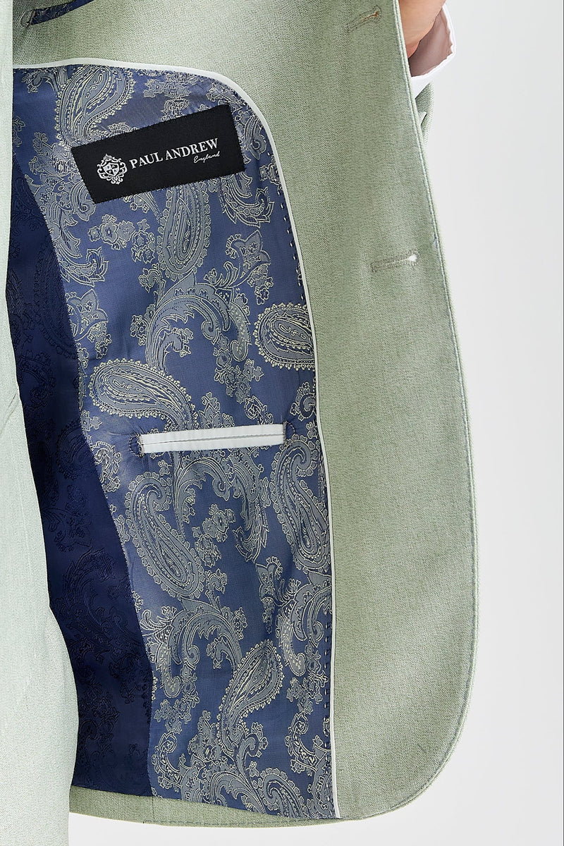 Belmont - Blazer de boda verde salvia para hombre