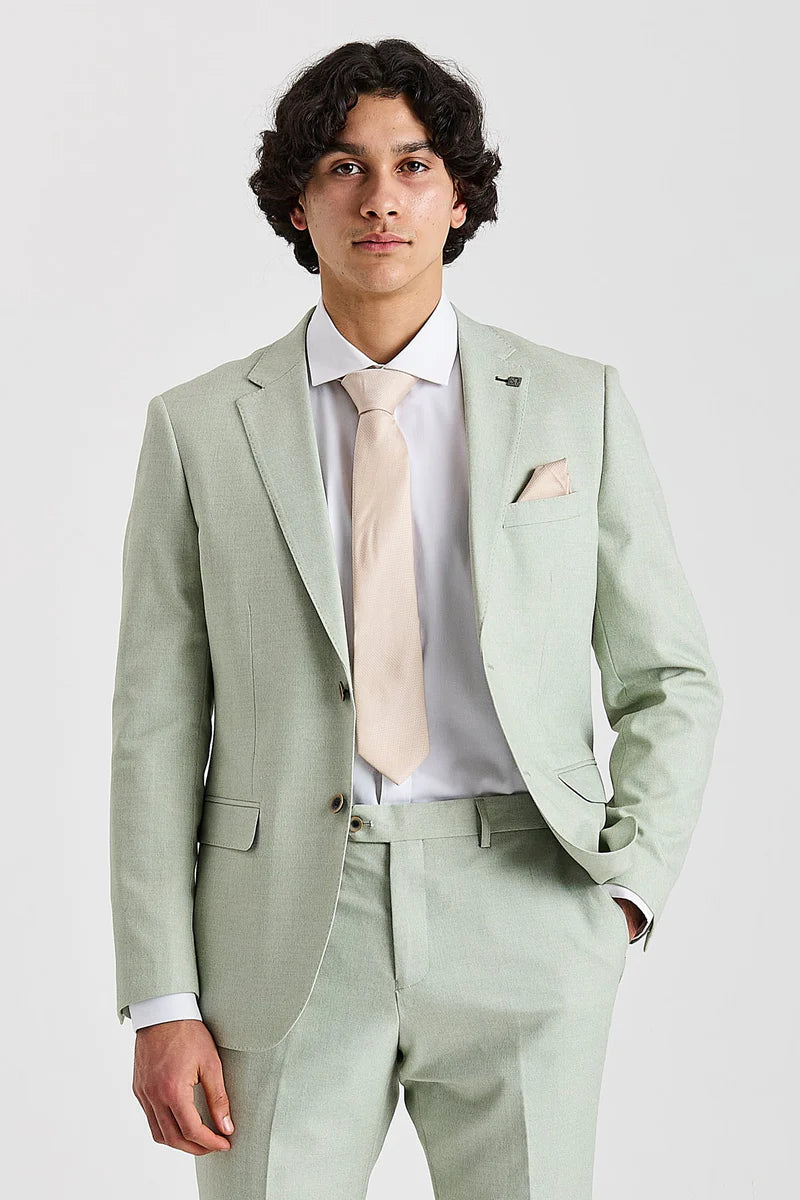 Belmont - Blazer de boda verde salvia para hombre