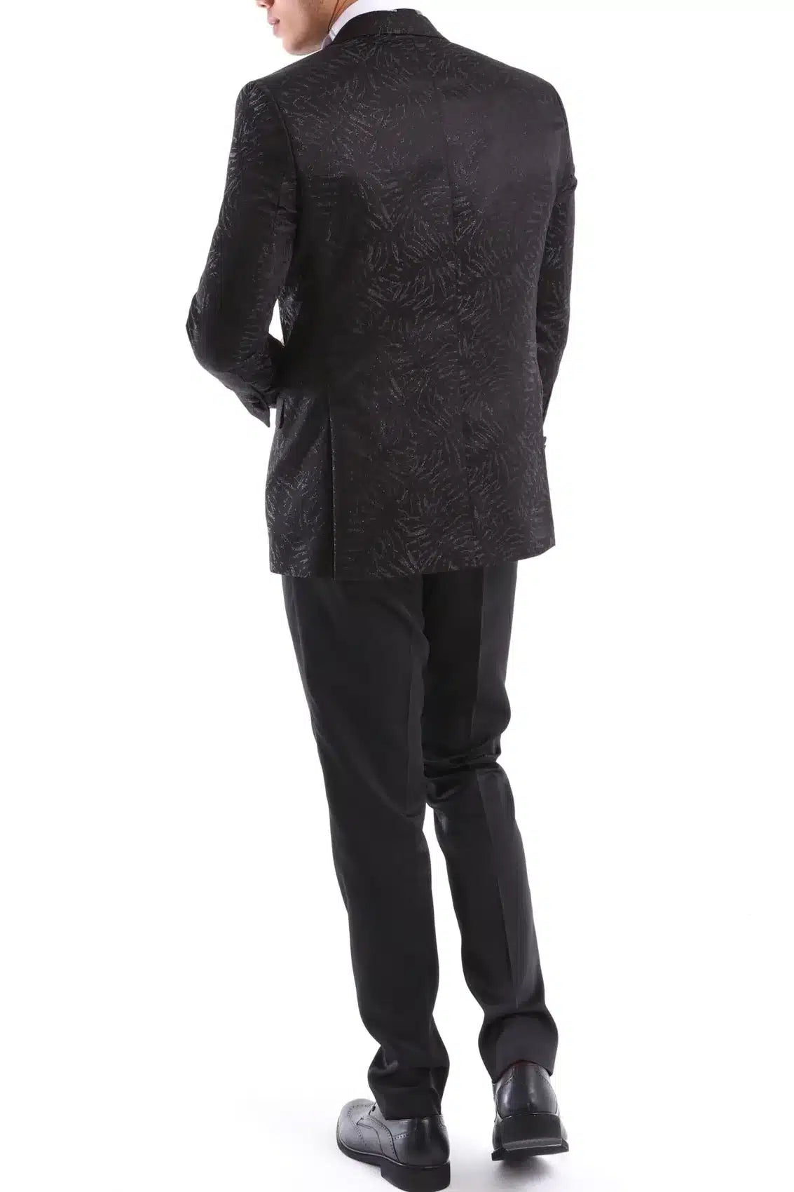 Traje de etiqueta formal de 3 piezas para hombre, negro, para bodas, graduaciones y fiestas. Pajarita de satén.