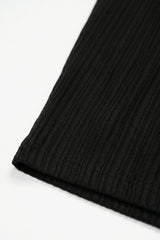 Camiseta clásica negra acanalada para hombre