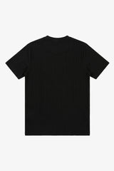 Camiseta clásica negra acanalada para hombre