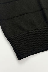 Camiseta de punto texturizada negra para hombre