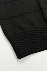 Camiseta de punto texturizada negra para hombre
