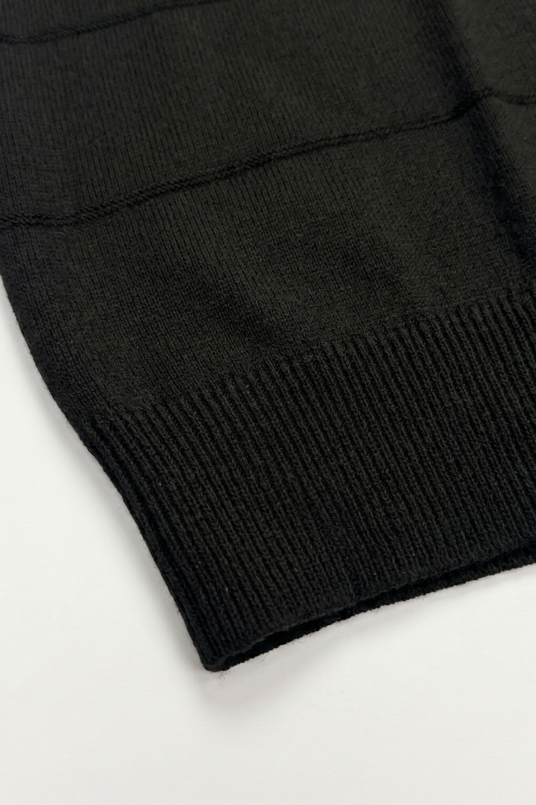 Camiseta de punto texturizada negra para hombre