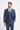 Bond - Blazer de corte entallado a cuadros azul marino para hombre