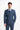 Bond - Blazer cruzado a cuadros azul marino para hombre