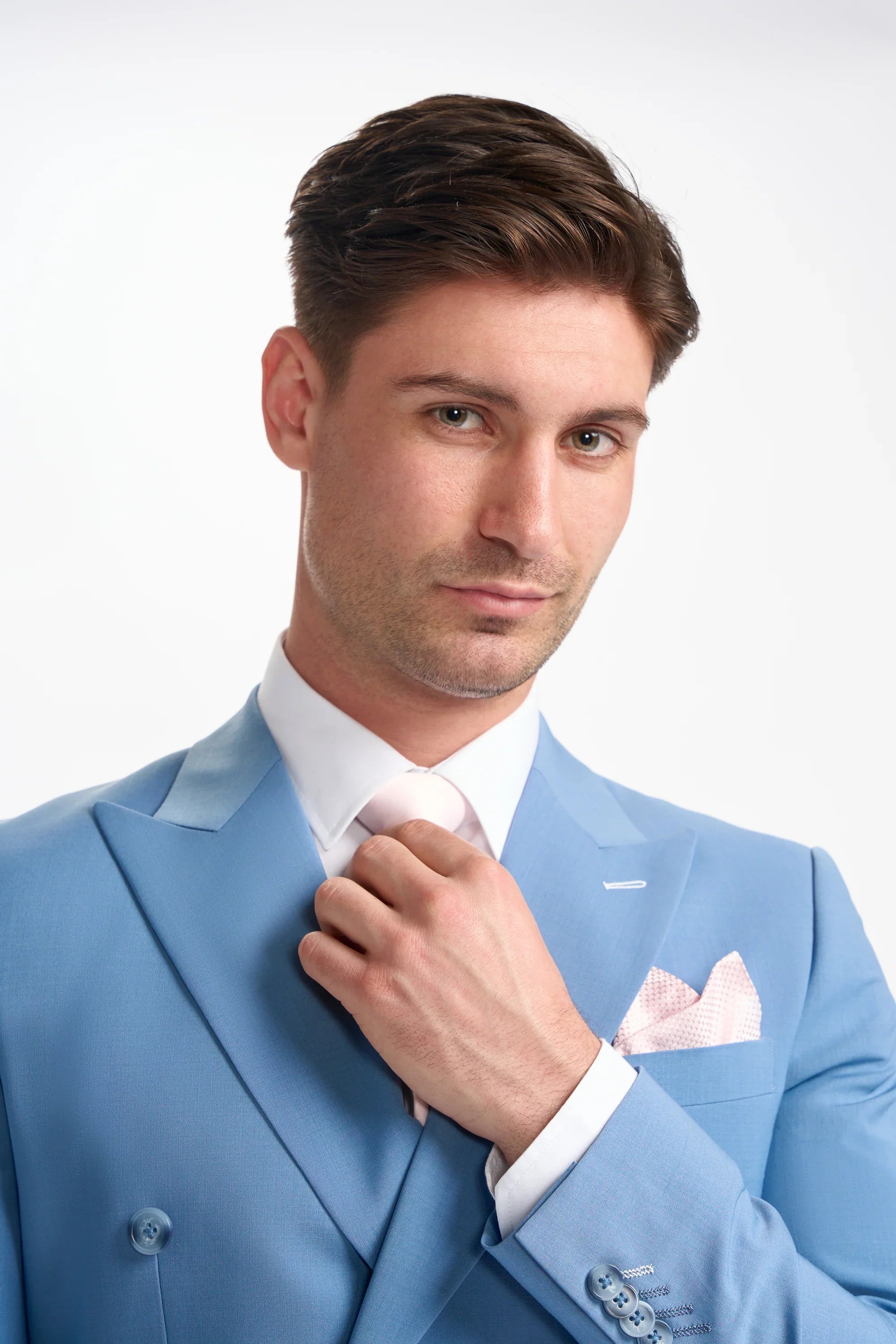 Bond - Blazer cruzado azul cielo para hombre