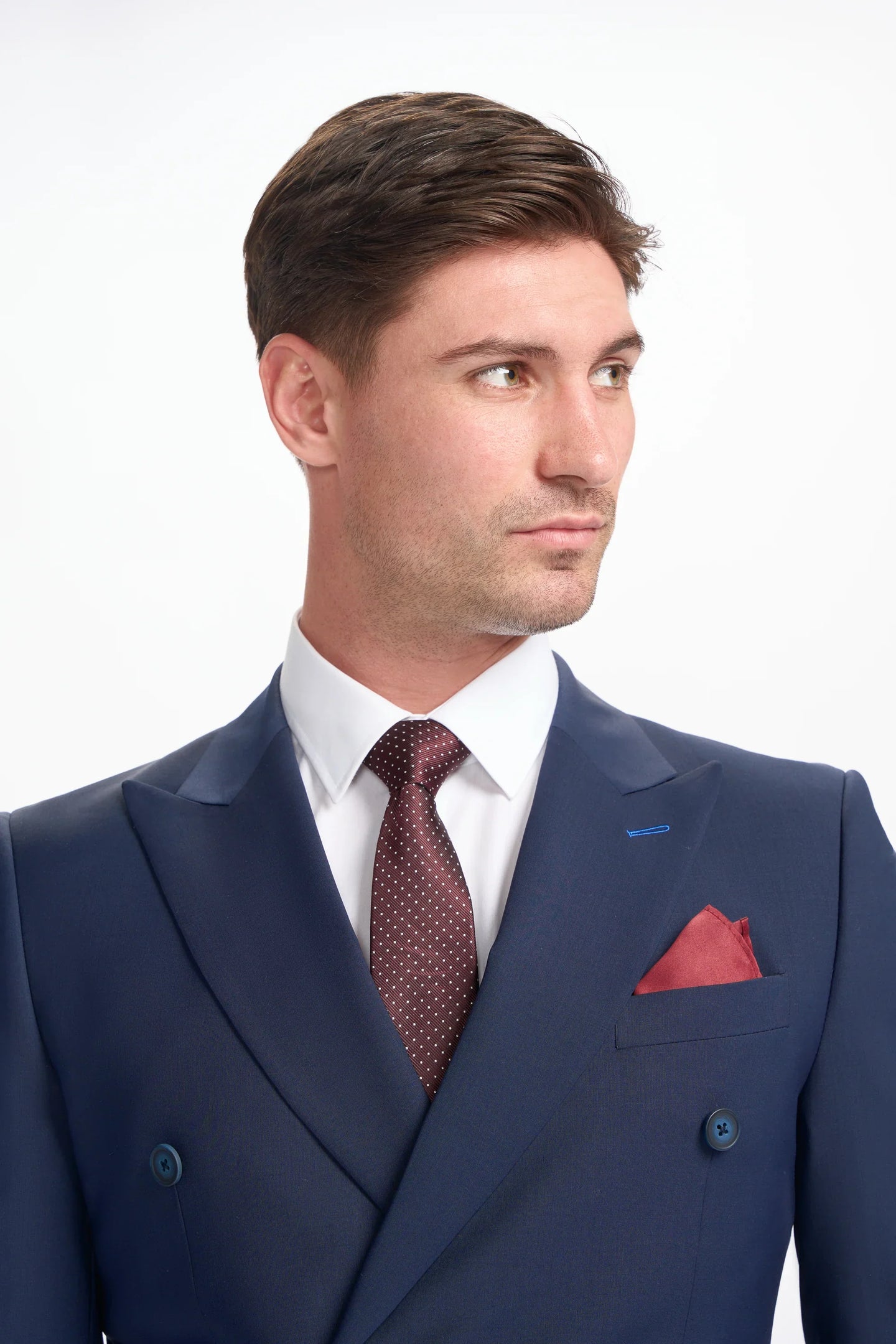 Bond - Blazer cruzado azul marino para hombre