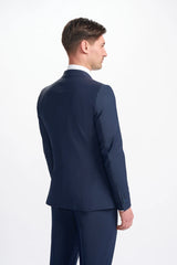 Bond - Blazer cruzado azul marino para hombre