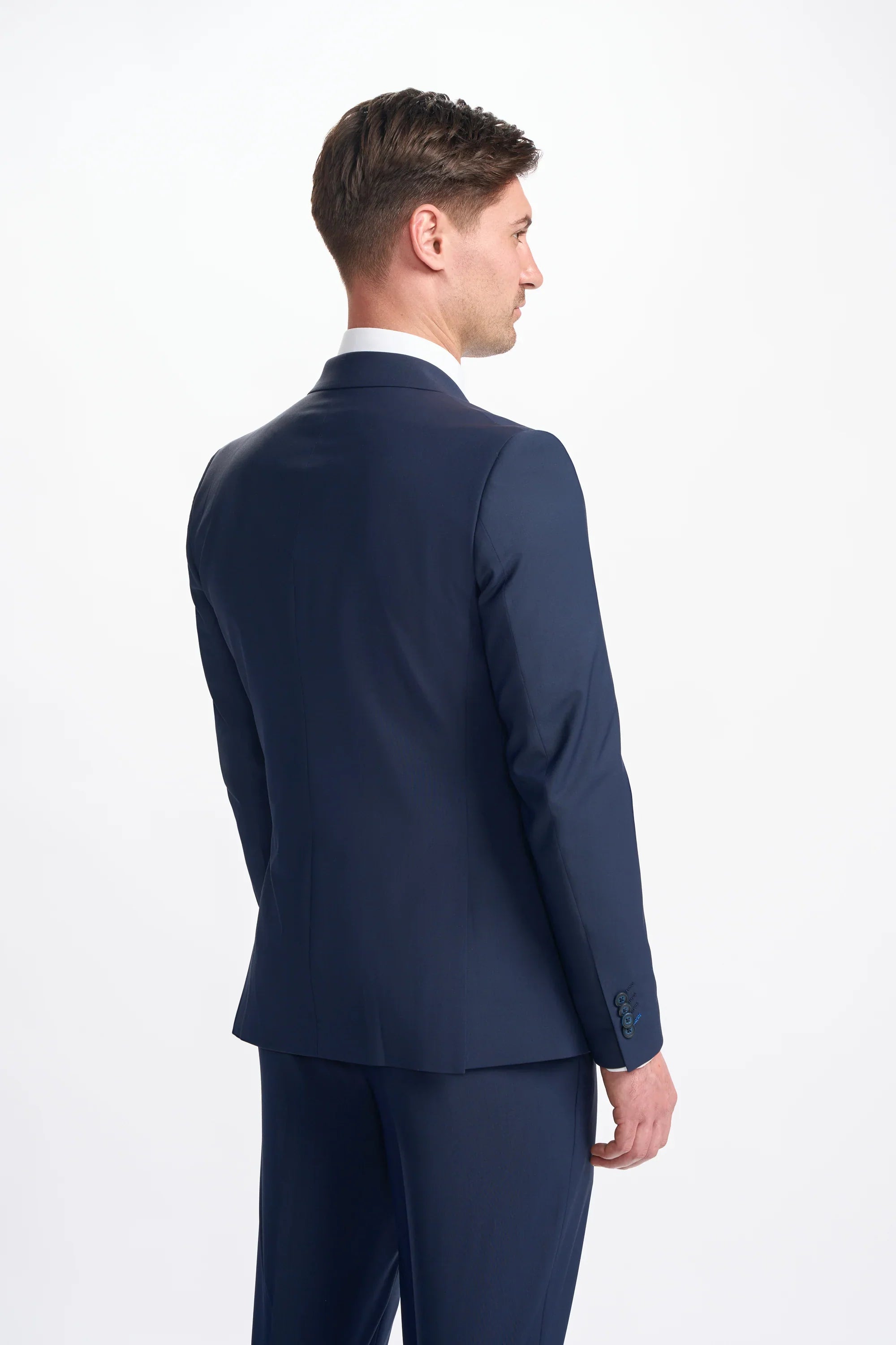 Bond - Blazer cruzado azul marino para hombre