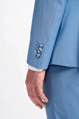 Bond - Traje cruzado de dos piezas azul cielo para hombre