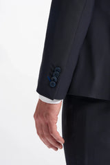 Bond - Traje cruzado de dos piezas para hombre, color azul marino oscuro