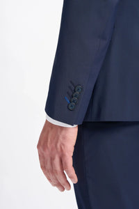 Bond - Traje cruzado de dos piezas para hombre, color azul marino