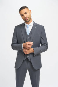 Bond - Blazer de corte sastre color carbón para hombre