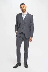 Bond - Blazer de corte sastre color carbón para hombre