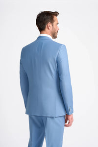 Bond - Blazer de corte entallado azul cielo para hombre