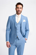 Bond - Blazer de corte entallado azul cielo para hombre