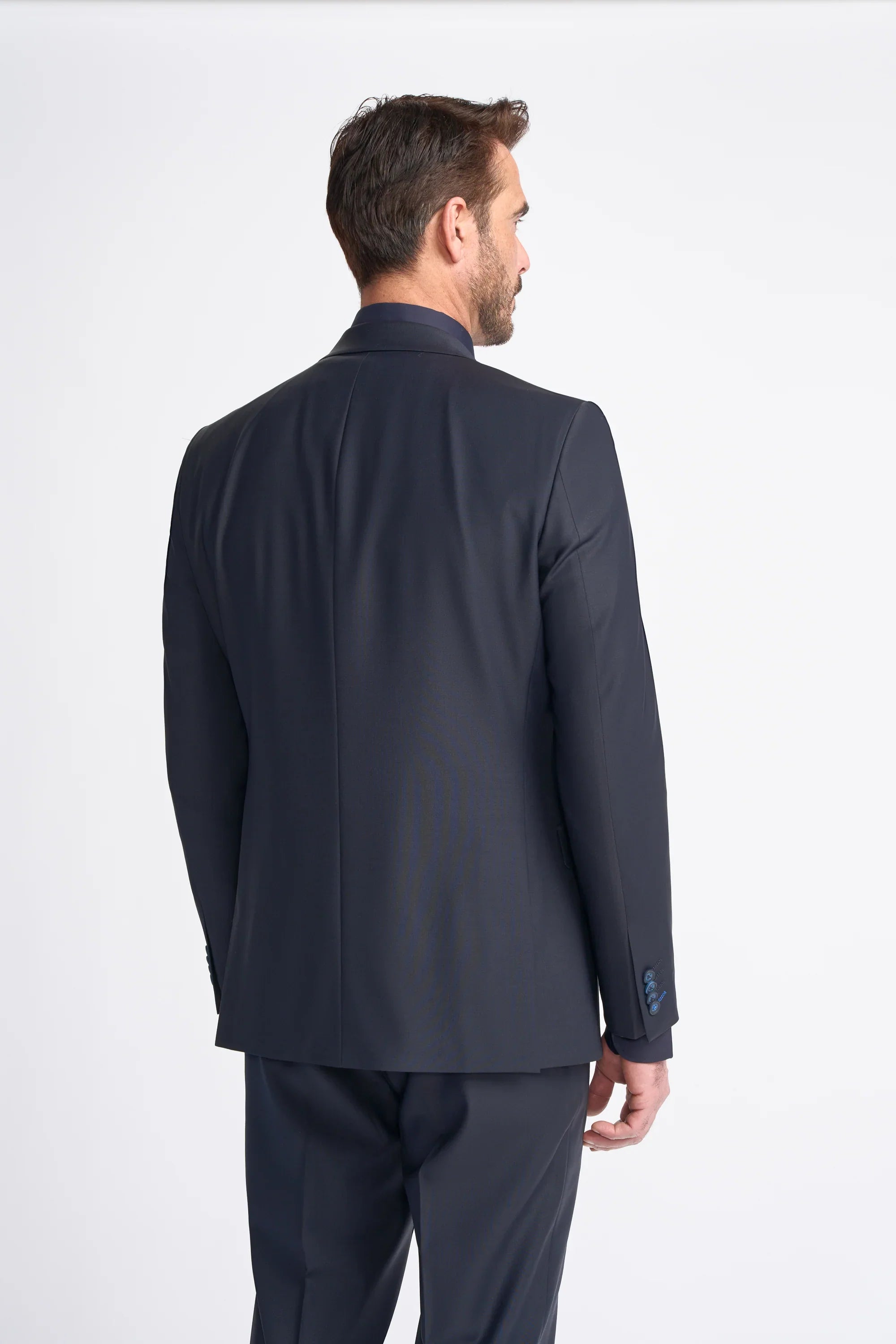 Bond - Blazer de corte entallado azul marino oscuro para hombre
